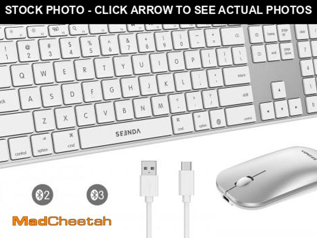 Lot 74-12442068 - seenda Bluetooth Keyboard and Mouse for Mac, COS500 Multi-Device Rechargeable Keyboard Mouse with Qu...