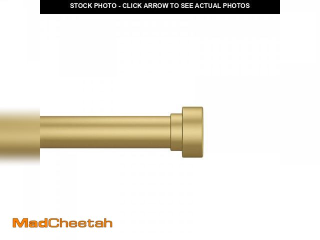 Lot 74-12217200 - Joydeco Gold Curtain Rods for Windows - Adjustable Curtain Rods for Windows 32 to 88 inch, 1 inch Di...