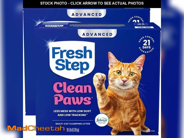 Lot 74-14581835 - Fresh Step Advanced Clean Paws Multi Cat Clumping Cat Litter, 18.5 lb, 2 Pk - UNUSED