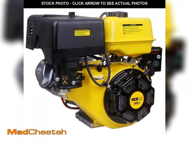 Lot 74-12539895 - Aceup Energy 15HP 420cc Gas Engine Horizontal Shaft, 4 Stroke OHV Gas Motor with EZ Electric Start, ...