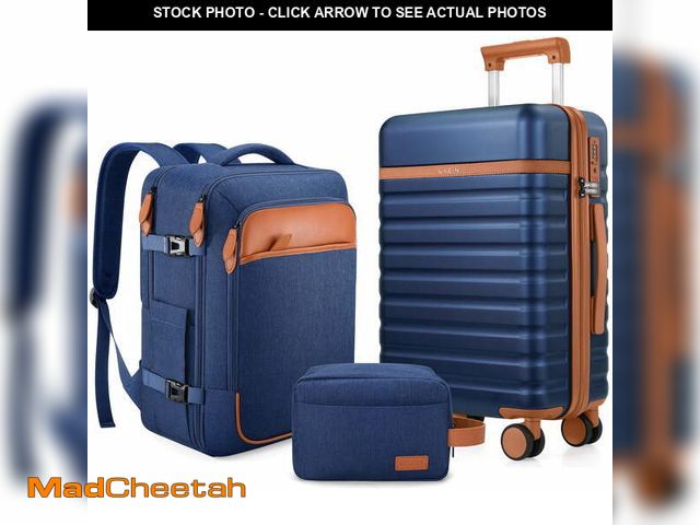 Lot 74-12765555 - UKEIN Luggage Sets 3 Piece, Carry On Luggage with Wheels, 20 Inch Hardshell Suitcase with TSA Lock, ...