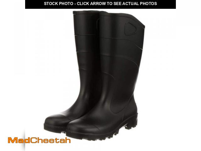 Lot 74-12384607 - Heartland Men's 15 in. All-Purpose PVC Rubber Boot- Black Size 10 - UNUSED