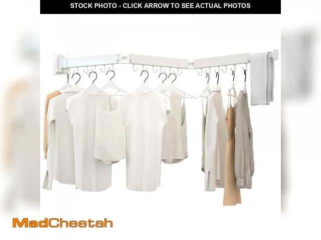 Lot 74-11552184 - Kelisiting Clothes Drying Rack, Laundry Drying Rack Wall Mounted, [No-Drill &amp; Drilling to Choose...