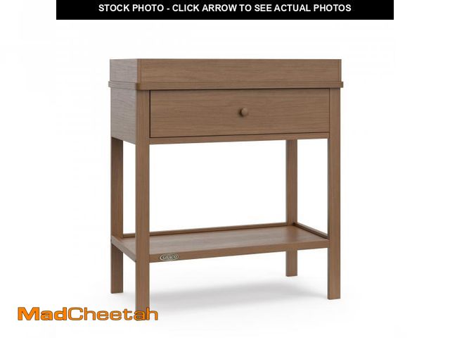 Lot 74-12493741 - Graco Storage Baby Changing Table (Hazelnut) - GREENGUARD Gold Certified, Changing Table with Drawer...