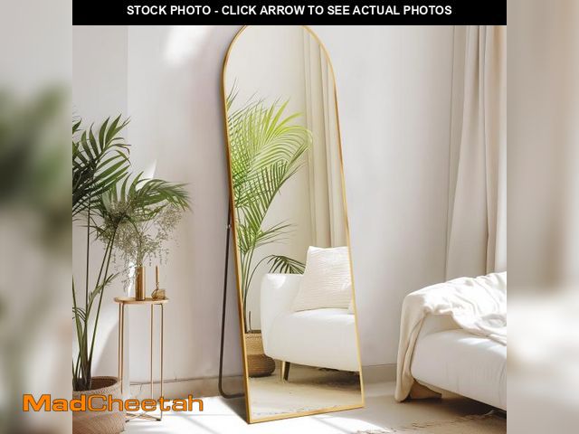 Lot 74-12155695 - CONCETTA 59"x16" Arched Full Length Mirror, Full Body Standing Mirror Floor Mirrors, Gold - UNUSED