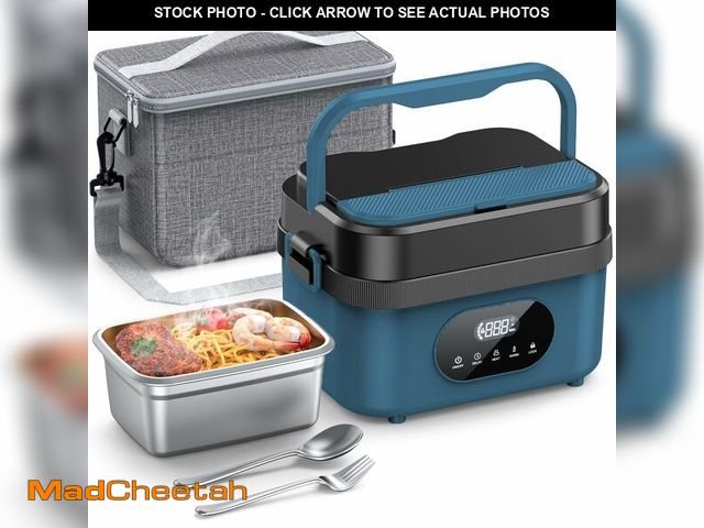 Lot 74-12705631 - SEVENMEET Cordless Electric Lunch Box for Adults, Rechargeable Portable Self-Heating Lunch Box Food ...