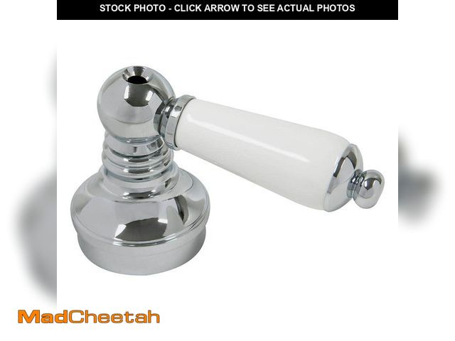Lot 74-14278535 - Everbilt Universal Shower Faucet Handle Replacement with Lever Design in White with Chrome Trim - UN...