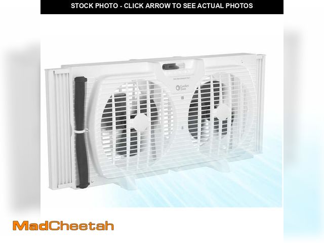 Lot 74-13779593 - Comfort Zone 3-Speed Dual Blade Window Fan, White - USED