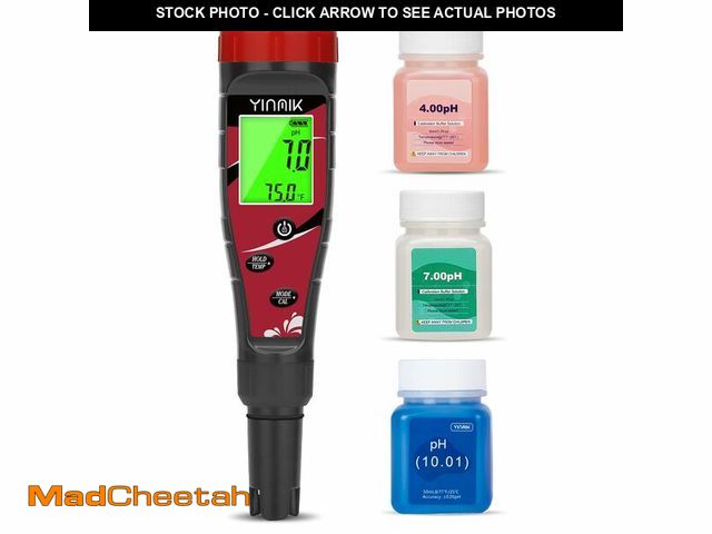 Lot 74-14271318 - Pool Chlorine pH Meter Digital Salt pH Tester for Salt Water Pool Hydroponic pH Conductivity Meter Y...