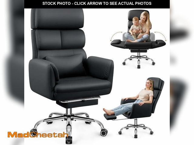 Lot 74-14324645 - COOLHUT Big and Tall Office Chair 500LBS, Wide Seat Executive Office Desk Chair with Adjuatable Armr...