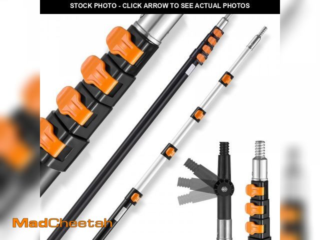Lot 74-12164181 - VEVOR Telescopic Extension Pole, 7-30 FT Multi-Purpose Extension Pole, Sturdy Aluminum Alloy Paint E...