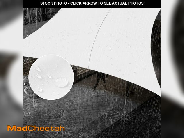 Lot 74-12717460 - SUNNY GUARD Waterproof Sun Shade Sail 10' x 13' White Rectangle UV Block Sunshade for Backyard Yard ...