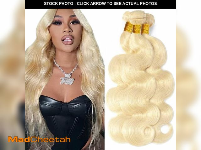 Lot 74-14263595 - 28 30 32 Inch Blonde Human Hair Bundles 300g 613 Body Wave Bundle Brazilian Unprocessed Virgin Hair ...