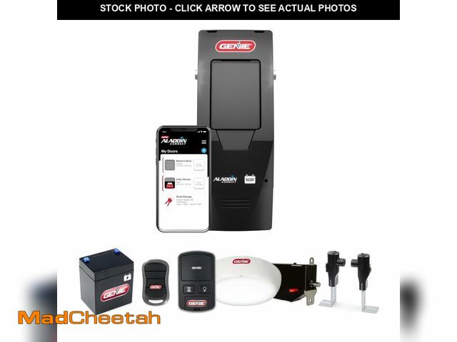 Lot 74-13803473 - Genie B6172H Wall Mount Smart Garage Door Opener, DC Motor Lifts up to 14ft high 850lbs, Black - UNU...