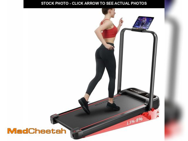 Lot 74-13636943 - RHYTHM FUN Treadmill with Incline, Walking Pad with Handle Bar,300lbs Walking Pad with APP, Portable...