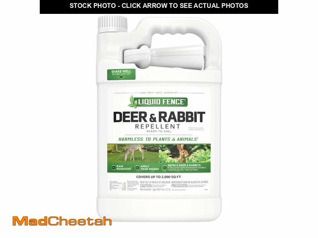 Lot 74-14149800 - Liquid Fence Deer And Rabbit Repellent Ready-To-Use, Apply Year-Round, 1 Gallon - UNUSED
