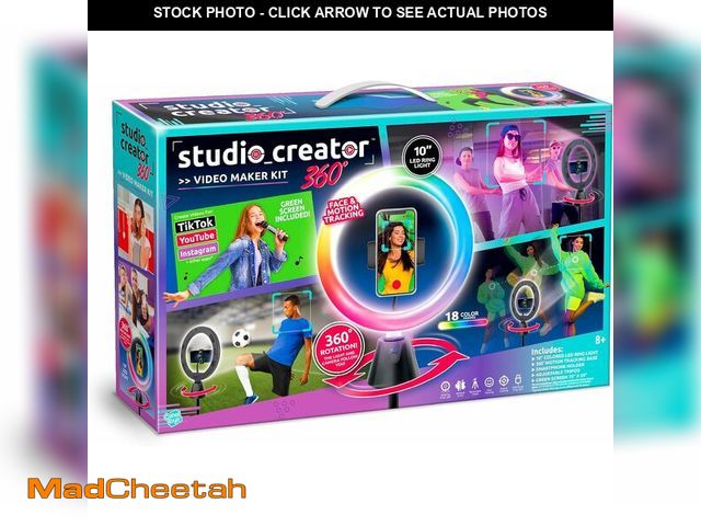 Lot 74-13709318 - Canal Toys Studio Creator 360 Video Maker Kit, Green Screen and Tripod, Face and Motion Tracker, 10"...