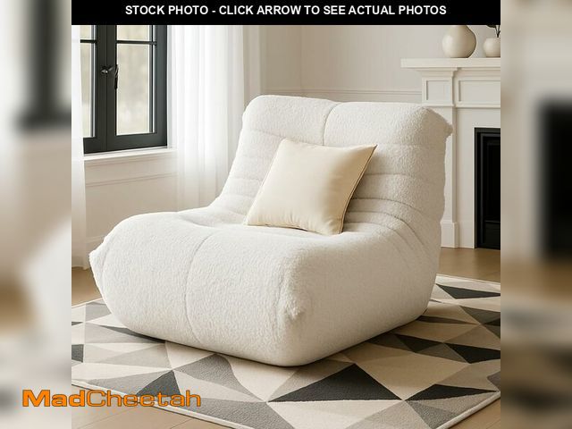 Lot 74-13927138 - Jalieo Bean Bag Chairs for Adults, Lazy Sofa Chair with Memory Foam Teddy Velvet Fabric, Large Beanb...