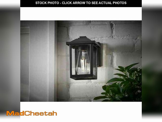 Lot 74-12872483 - PRIVATE BRAND UNBRANDED 1-Light 7 in. Black Hardwired Classic Outdoor Wall Light Lantern Sconce with...