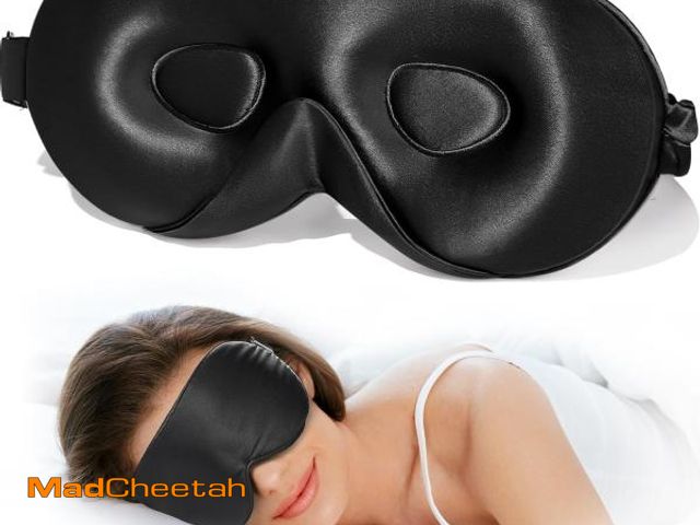 Lot 74-11552875 - LitBear 100% 22 Momme Mulberry Silk Sleep Mask - 3D Contoured Eye Mask for Men &amp; Women, Soft Bre...