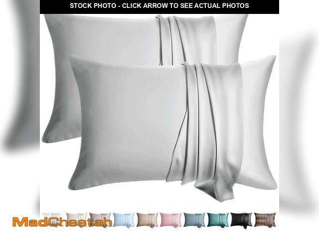 Lot 74-14303950 - WLOSJ 100% Silk Pillow Cases 2 Pack Queen Size Mulberry Silk Pillowcase for Hair and Skin Set of 2 H...