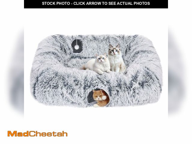 Lot 74-13542774 - Extra Large Cat Tunnel Bed, 4 Ways Tunnels for Indoor Cats, Multi-cat Family Cat Bed &amp; Cave, Plu...