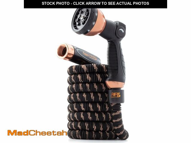 Lot 74-14300989 - Pocket Hose 25 FT Copper Bullet Expandable Garden Hose w/10 Pattern Thumb Spray Nozzle AS SEEN ON TV...