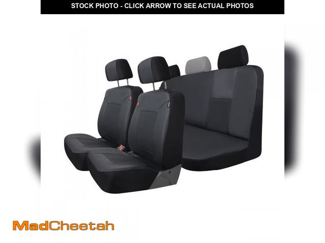 Lot 74-12537084 - Genuine Dickies 3-Piece Black Peterson Vegan Leather Car Seat Covers, 43645WDI - USED