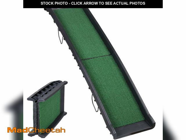 Lot 74-13780284 - ZENY 61" Pet Ramp with Grass Padded Folding Portable Dog Ramp for Cars, SUV &amp; Truck - UNUSED