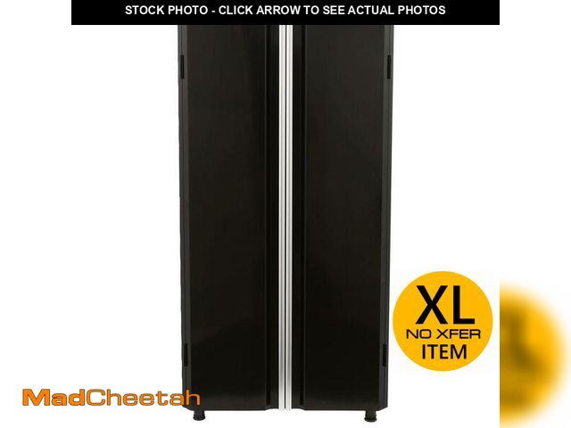 Lot 74-12205467 - Ready-to-Assemble 24-Gauge Steel Freestanding Garage Cabinet in Black (36.6 in. W X 72 in. H X 18.3 ...