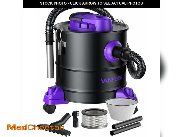 Lot 74-13836404 - VANPORE Ash Vacuum for Pellet Stoves: 5.2 Gallon Fireplace Ash Vac with 1200w Powerful Suction &amp;...