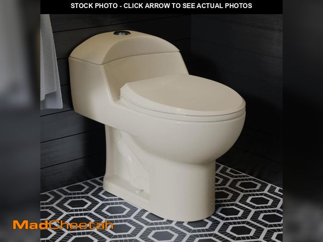 Lot 74-12146611 - Swiss Madison Chateau 1-Piece 1.1/1.6 GPF Dual Flush Elongated Toilet in Biqsue - UNUSED