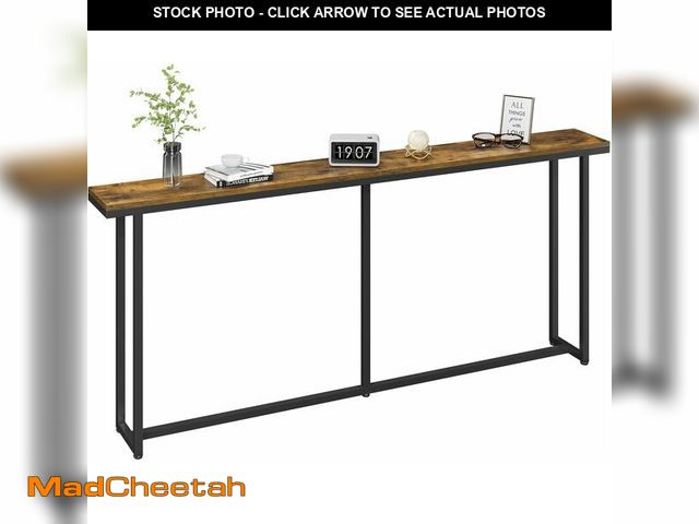 Lot 74-13042527 - Yaheetech Narrow Console Table with Sturdy Metal Frame, 71 Inch Extra Long Entryway Sofa Table for B...