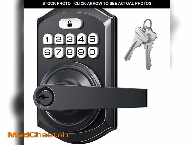 Lot 74-14214164 - TEEHO TE004 Keyless Entry Keypad Door Lock with Handle - Smart Digital Electronic Lock for Interior ...