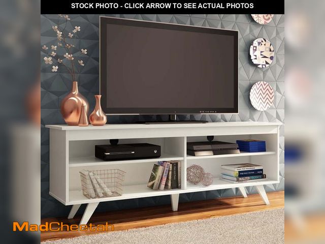 Lot 74-13682944 - Madesa TV Stand Entertainment Center with 4 Shelves and Cable Management for 55, 65 Inch TV Media St...