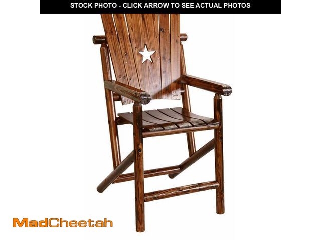 Lot 74-12898334 - Leigh Country Bar Arm Chair with Star, Brown - UNUSED