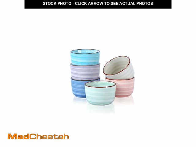 Lot 74-14064433 - Selamica Ramekins 4 OZ Oven Safe for Creme Brulee, Porcelain Custard Cups Ramekins for Baking, Mini ...