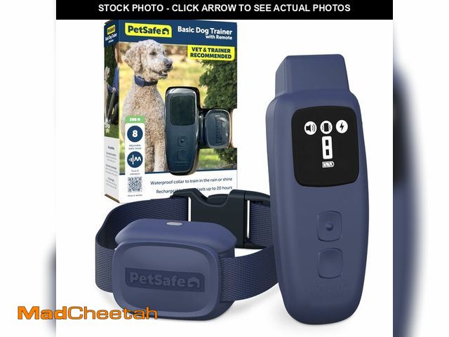 Lot 74-14212390 - PetSafe Basic Dog Trainer with Remote Waterproof Training Collar 300 ft Range Tone, Vibration and 8 ...