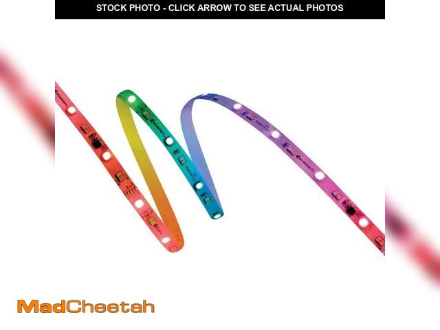 Lot 74-12692250 - *DIRTY* EcoSmart 16.4FT RGBWIC Dynamic Color Changing Dimmable Linkable Plug-In LED Strip Light with...