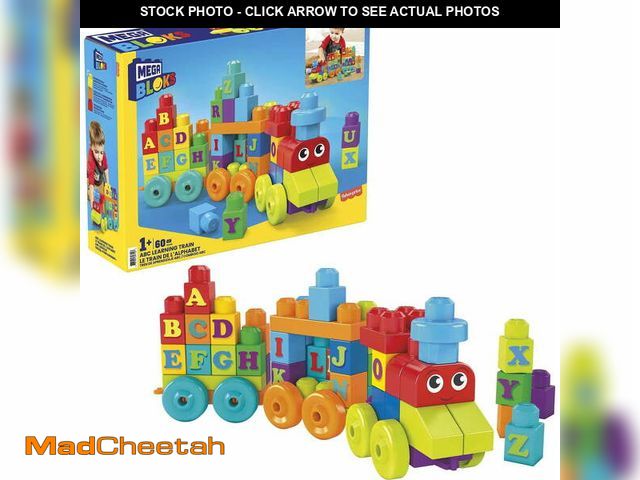 Lot 74-12861624 - MEGA BLOKS First Builders ABC Learning Train with Big Building Blocks, Building Toys for Toddlers (6...