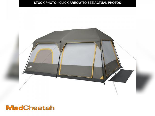 Lot 74-12241533 - Naturehike Cape 8 Person Camping Tent, 60S Easy Setup Instant Tent Pop up Tent, Waterproof Large Tal...