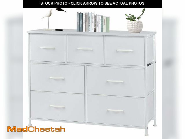 Lot 74-13044004 - (MISSING HARDWARE) EDX 7 Drawer Dresser, Wide Chest of Storage Drawers Nightstand Storage Tower With...