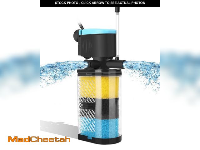 Lot 74-11546496 - AquaMiracle Aquarium Filter 3-Stage in-Tank Filter Internal Fish Tank Filter Turtle Filter for 70-10...