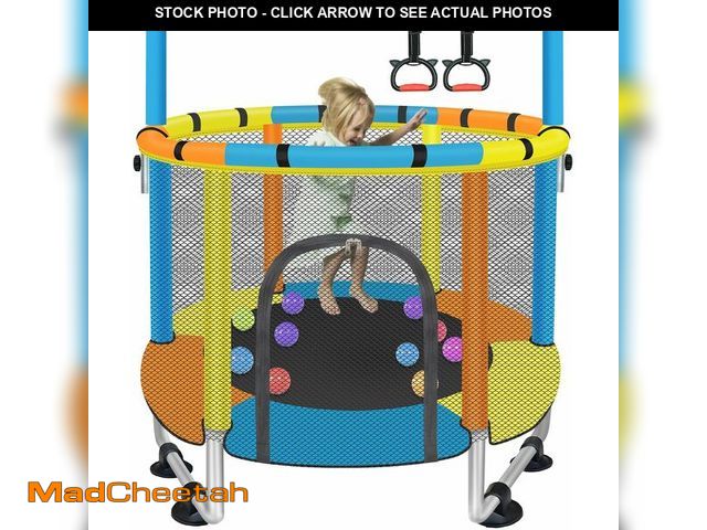 Lot 74-13698413 - Toddler Trampoline for Kids Ages 1-8, 55'' Small Trampoline with Safety Enclosure Net &amp; Adjustab...