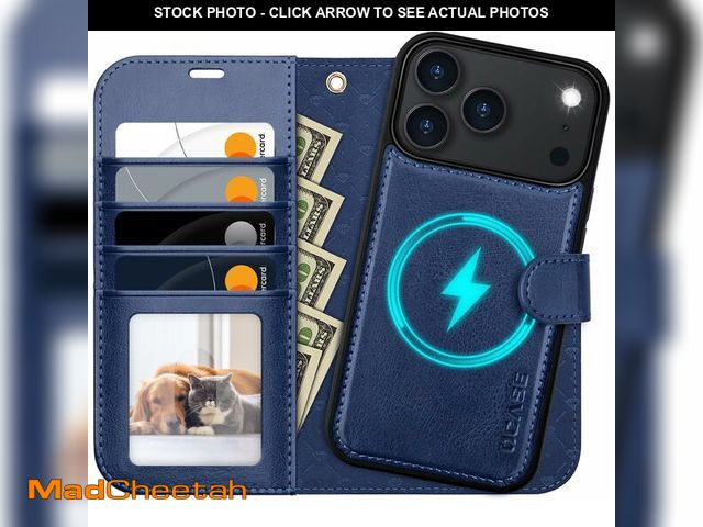 Lot 74-12704269 - OCASE for iPhone 17 Pro Max Detachable Wallet Case with Card Holder, 2 in 1 PU Leather Flip Folio wi...