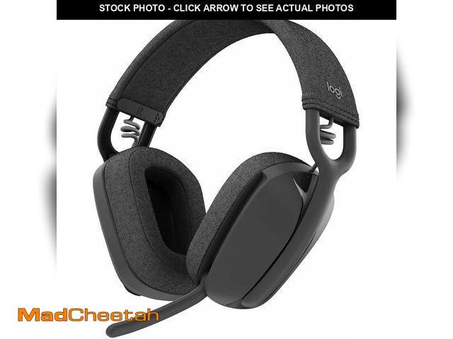 Lot 74-14591303 - (MISSING CHARGING CORD) Logitech Zone Vibe 100 Lightweight Wireless Over Ear Headphones - Graphite  ...