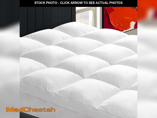 Lot 74-13710100 - Mattress Topper Queen for Back Pain, Extra Thick Mattress Pad Cover, Plush Pillow Top, Deep Elastic ...