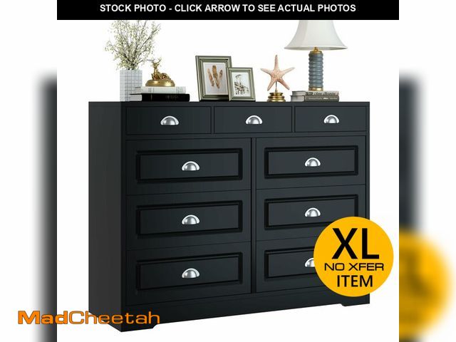 Lot 74-12569961 - Shintenchi Dresser for Bedroom with 9 Drawers,Double Dresser &amp; Chest of Drawers Wooden Organizer...