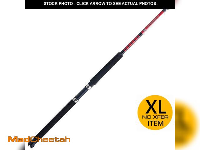 Lot 74-12569161 - PENN Mariner III Boat Conventional Fishing Rod, Black/Red, 6'6" - Medium Heavy - 1pc - 15-30lb - UNU...