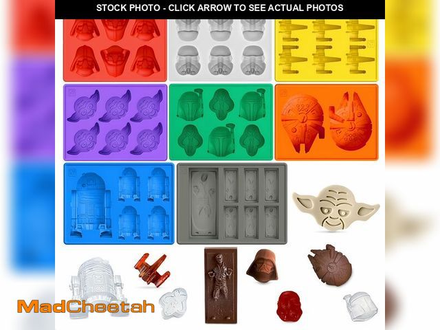 Lot 74-14264059 - 8-Piece Sci-Fi Silicone Molds Set - Flexible Space Ice Cube Trays for Easter Brunch and Patio Drinks...